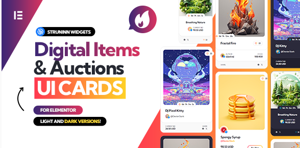 Struninn – Digital Items and Auctions – UI Cards for Elementor