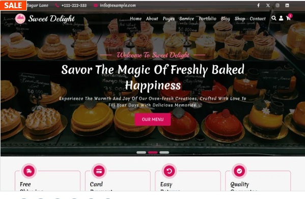 Sweet Delight - Sweets & Bakery React Website Template