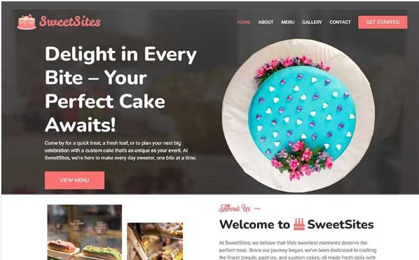 SweetSites – Bakery & Cake Shop Bootstrap Website Template — Template by Templatemonster