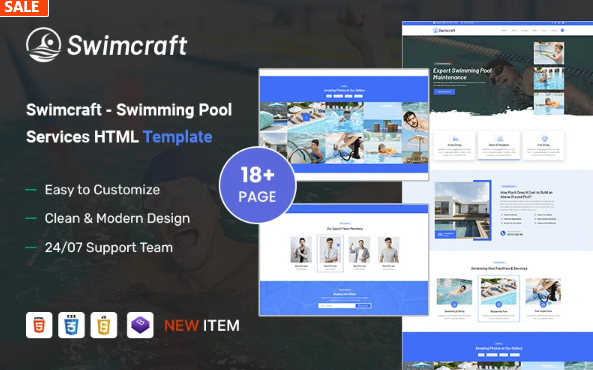 Swimcraft – Swimming Shop School & Pool HTML5 Template — Template by Templatemonster