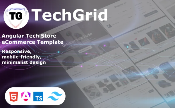 TechGrid | eCommerce Angular Site Template — Template by Templatemonster