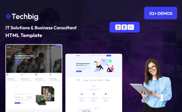 Techbig - IT Solution & Business Consultant HTML Template Website Template