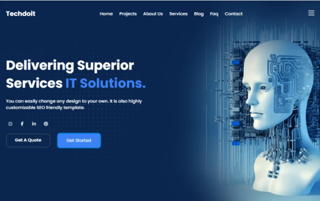 Techdoit - IT Solutions & Technology React & Nextjs Template Website Template