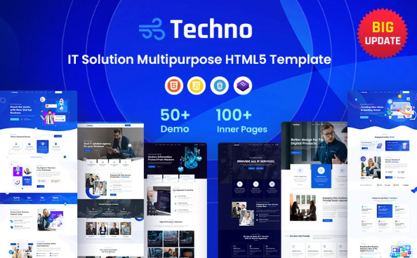 Techno - Best IT Solution and Multi-Purpose Bootstrap HTML5 Website Template + RTL