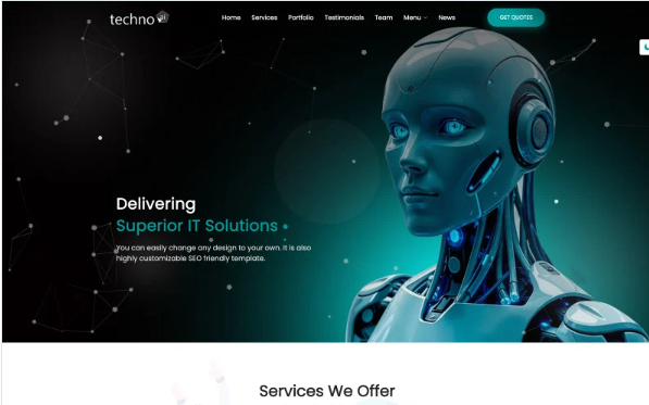 Technoai | IT Solutions and Business Services Multipurpose Website Template — Template by Templatemonster