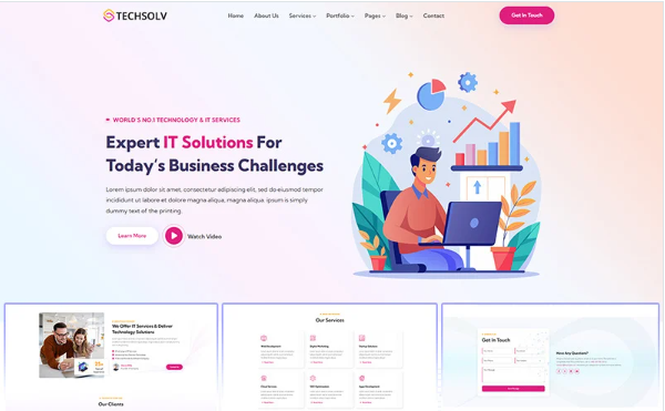 Techsolv – IT Solutions & Business Services HTML5 Responsive Website Template — Template by Templatemonster