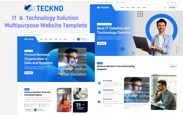 Teckno – IT & Technology Solution Multipurpose Website Template — Template by Templatemonster