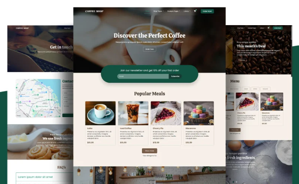 TerraBrew - Coffee Shop Bootstrap HTML Website Template with Modern Design and Responsive Layout.