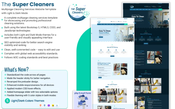 The Super Cleaners – Multipage Cleaning Services HTML Website Template — Template by Templatemonster