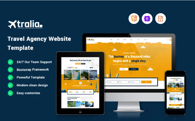 Tralia - Travel Agency Website Template