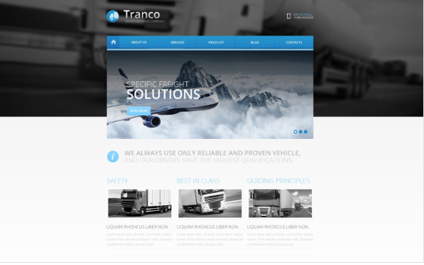 Transportation Responsive Website Template 1.0