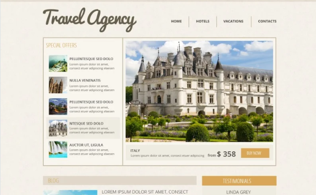 Travel Agency Responsive Website Template