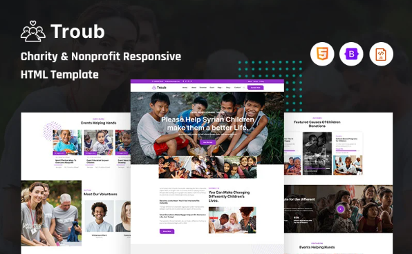 Troub – Charity & Nonprofit HTML Template