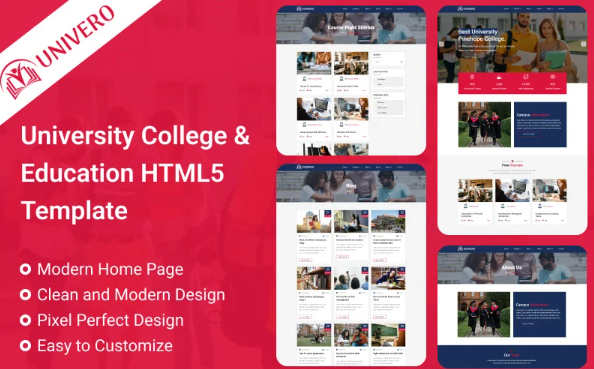 Univero – College University HTML5 Bootstrap Template — Template by Templatemonster