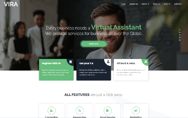 VIRA Website HTML Template Website Template