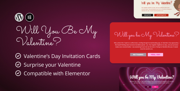 Valentine’s Day Invitations for Elementor