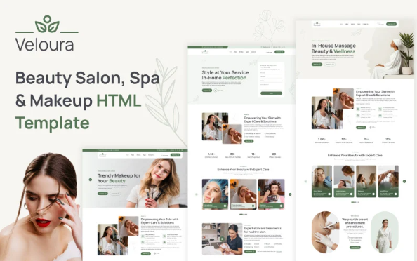 Veloura – Beauty Spa & Beauty Salon HTML Template — Template by Templatemonster