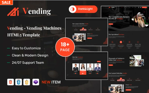 Vendin –Vending Machines and Snack Bootstrap HTML5 Website Template — Template by Templatemonster