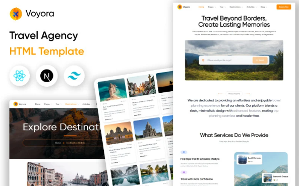 Voyora - Travel & Tours Agency Next.js HTML5 Template