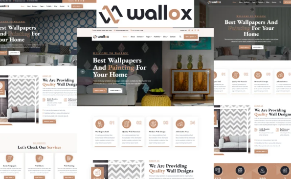 Wallox – Wallpapers And Painting Services HTML5 Template — Template by Templatemonster
