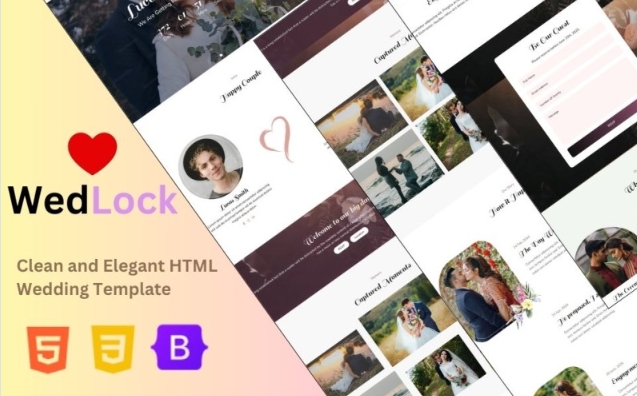 WedLock - The Ultimate Wedding & Engagement HTML Template Website Template