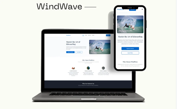 WindWave Kitesurfing Website Template