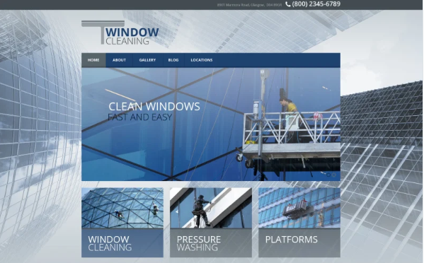 Window Cleaning Responsive Website Template