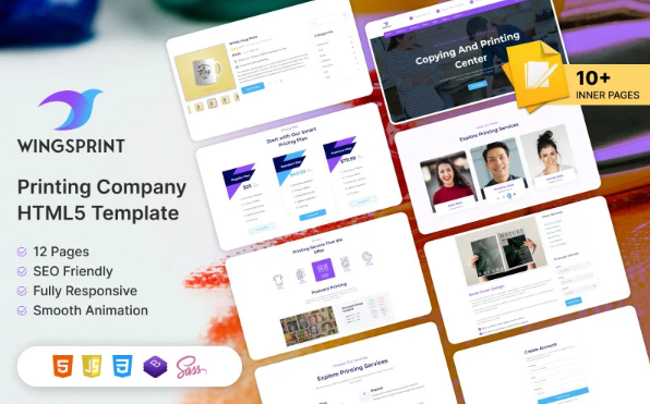 Wingsprint – Printing Company Html5 Template — Template by Templatemonster