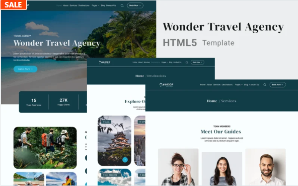 Wonder Travel Agency - HTML Website Template