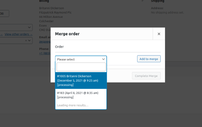 WooCommerce Merge Orders