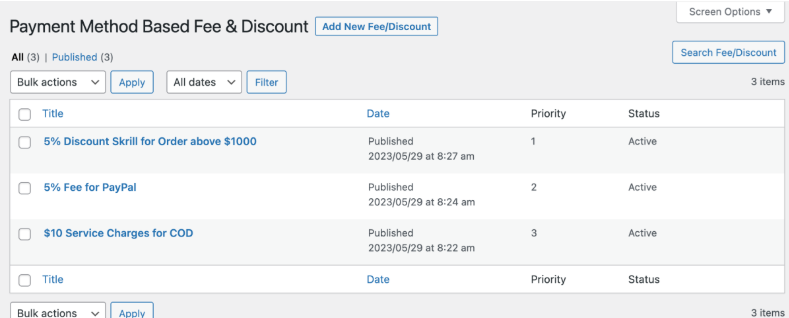WooCommerce Payment Method Based Fee & Discounts