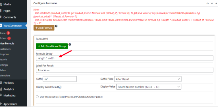 WooCommerce Price by Formula Calculator