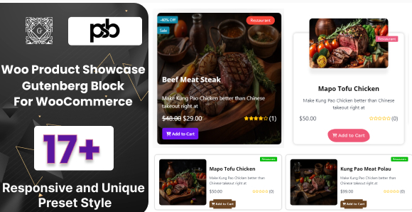 WooCommerce Product Showcase Gutenberg Block