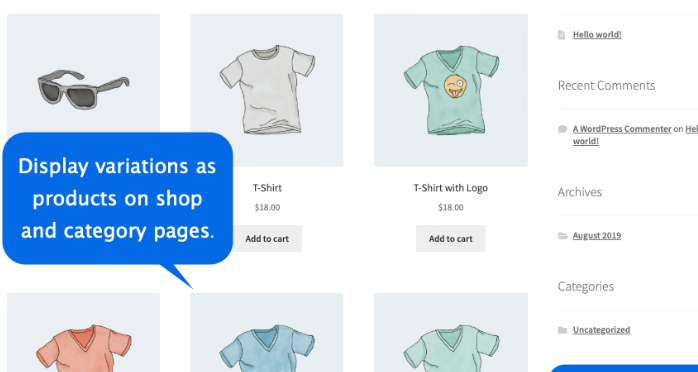WooCommerce Products By Attributes & Variations