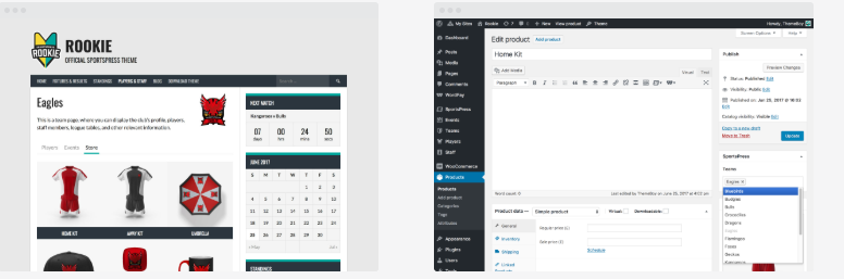 WooCommerce for SportsPress – Sell Team Merchandise