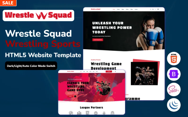 Wrestle Squad - Wrestling Sports HTML5 Website Template