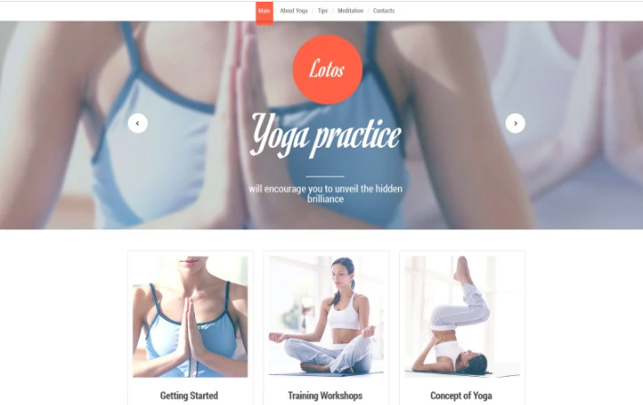 Yoga Responsive Website Template