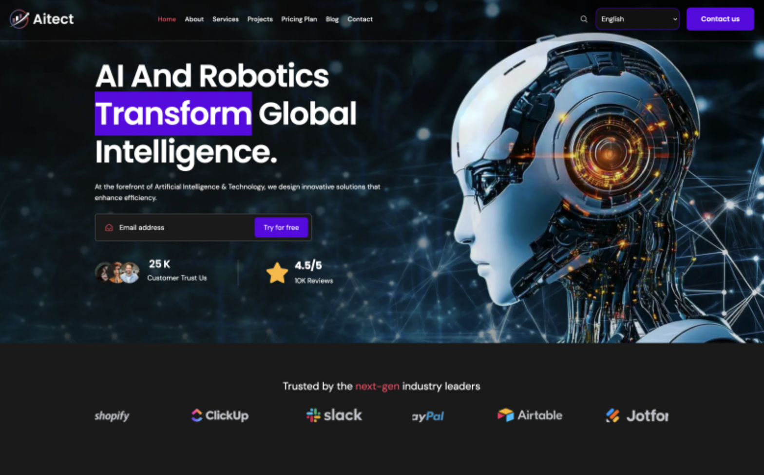 Aitect - Artificial Intelligence & Technology Wordpress Theme WordPress Theme