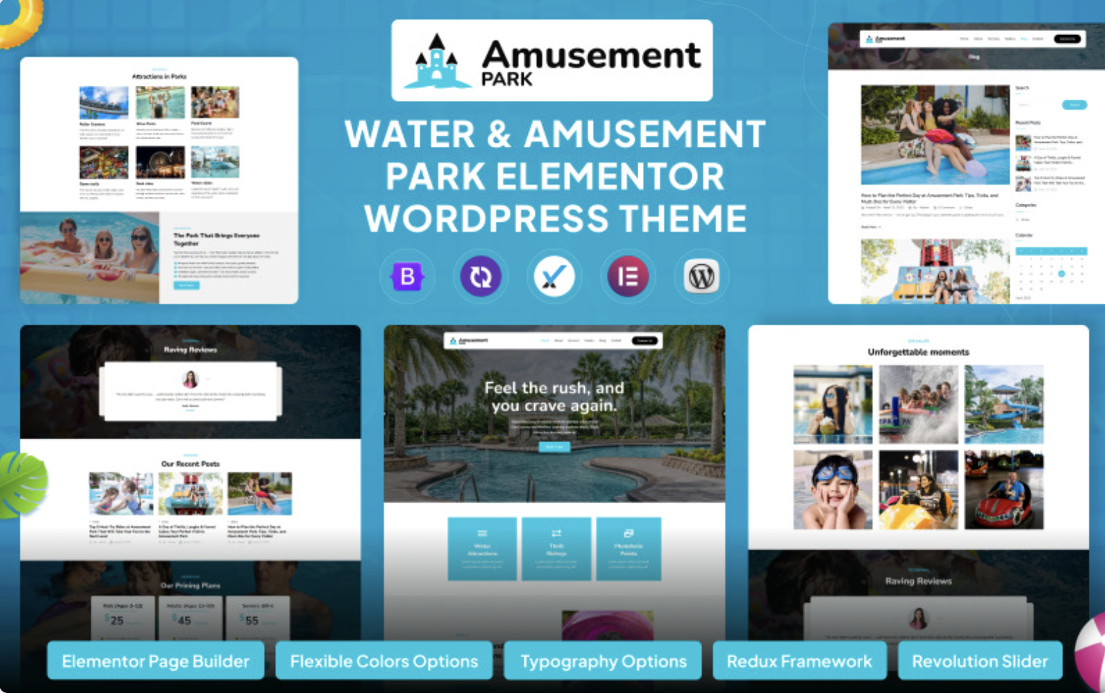 Amusement Park Elementor WordPress Theme