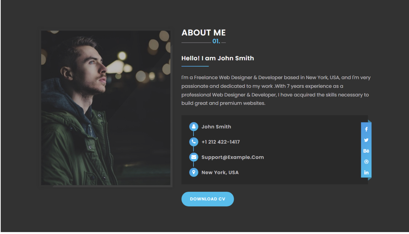Anwar - Personal Portfolio WordPress Theme