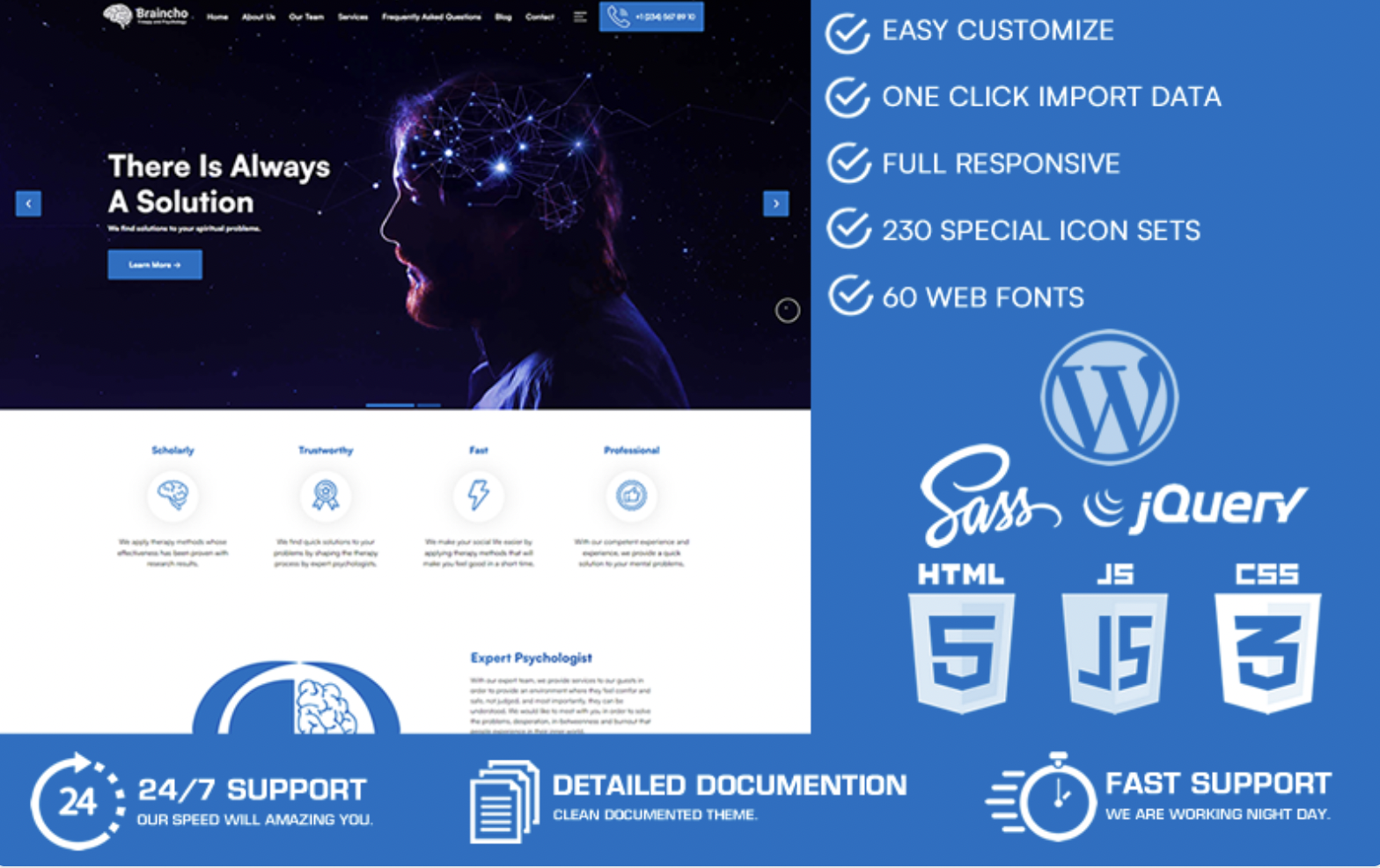Braincho - Psychologist, Therapy & Psychological Counseling WordPress Theme