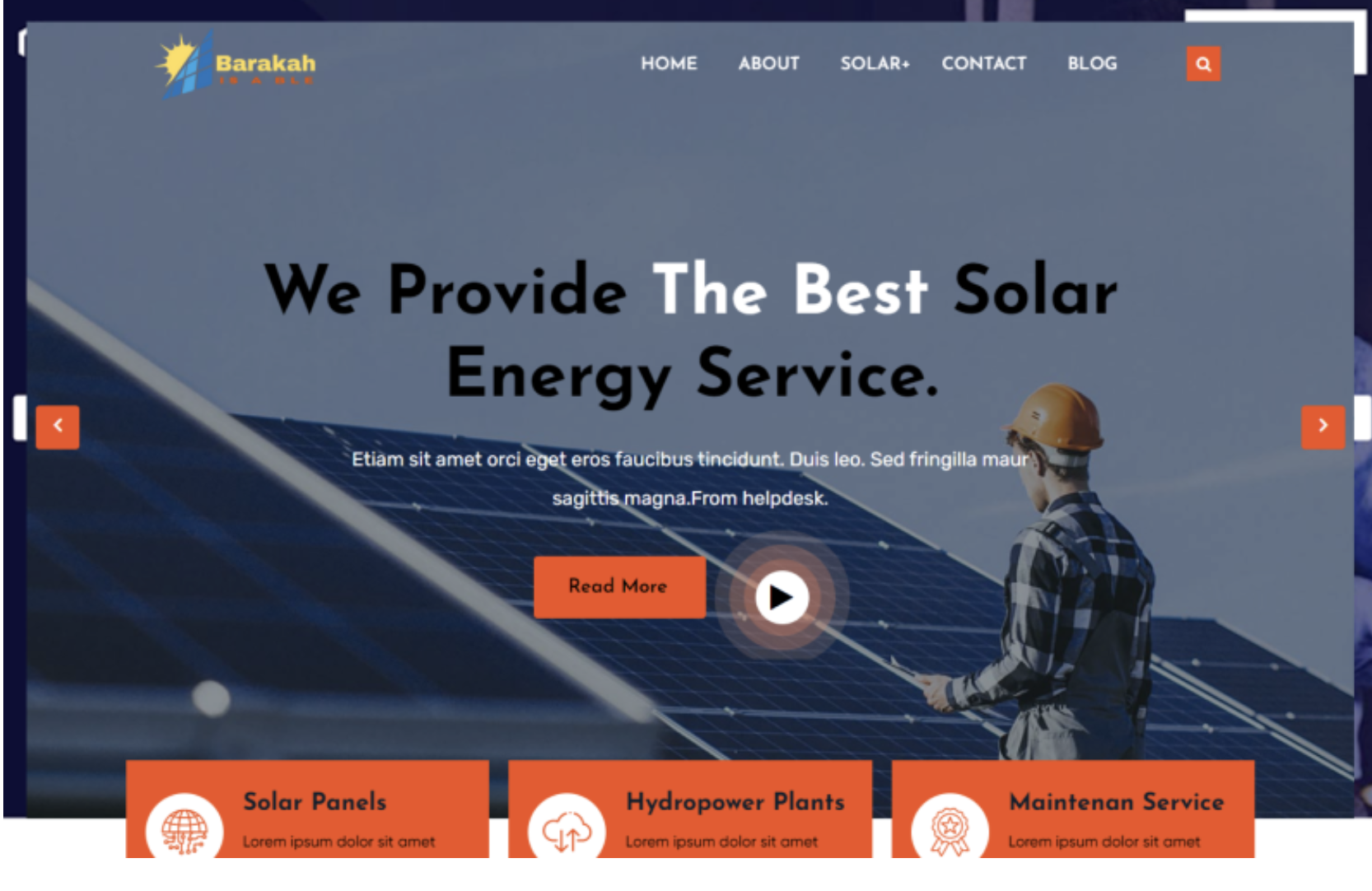 Baraka - Ecology & Solar Energy WordPress Theme