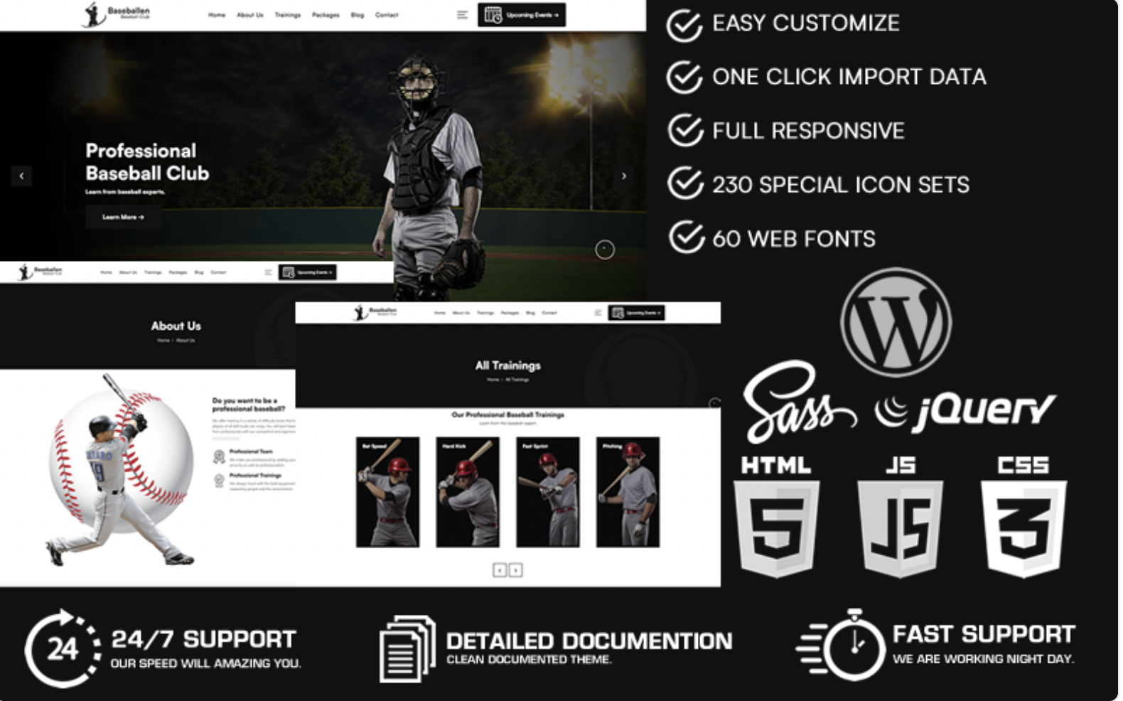 Baseballen - Baseball Club WordPress Theme
