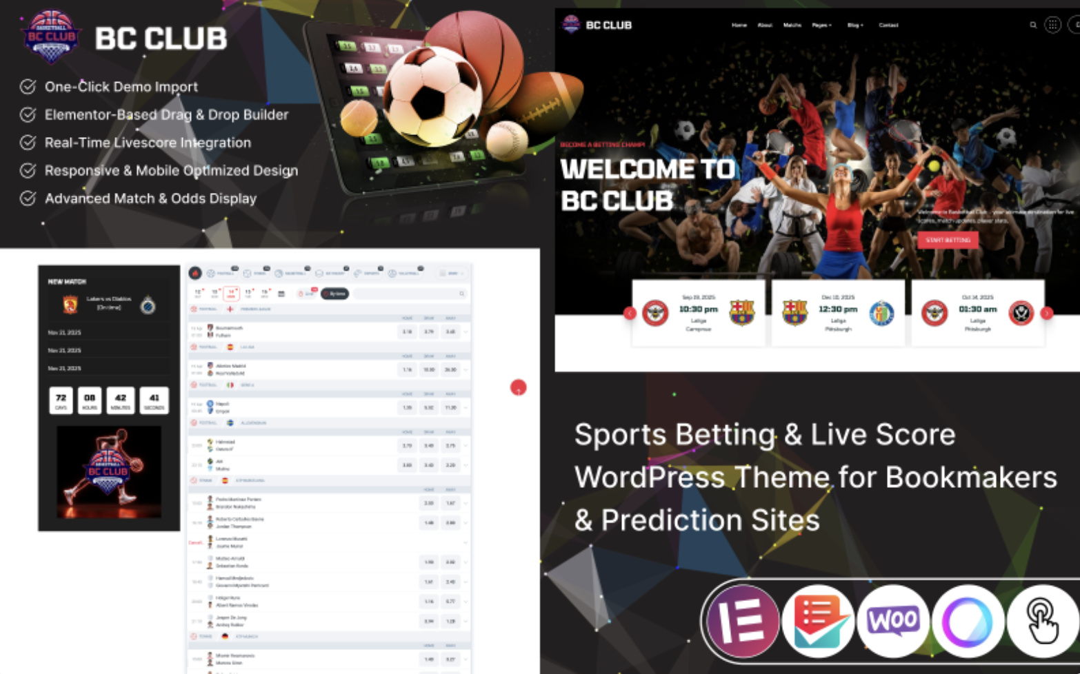 Bcclub – Sports Betting & Live Score WordPress Theme for Bookmakers & Prediction Sites