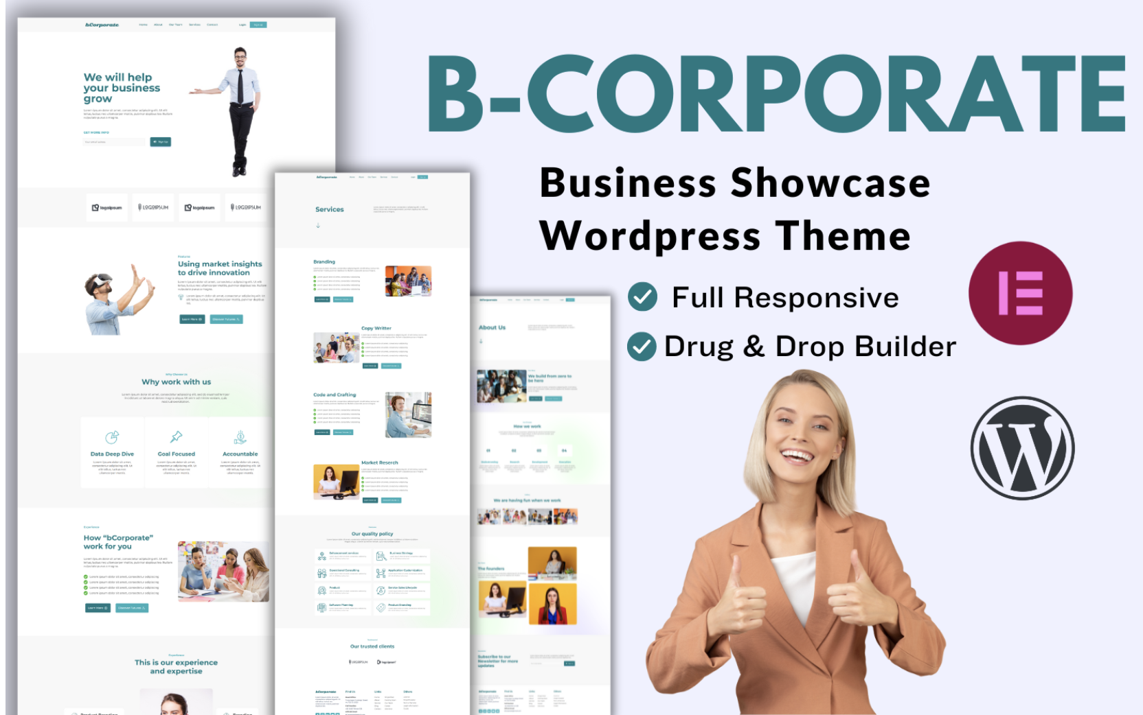 B-corporate Business Coach Wordpress Theme