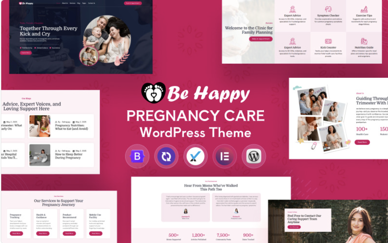 Be Happy – Pregnancy Care WordPress Theme