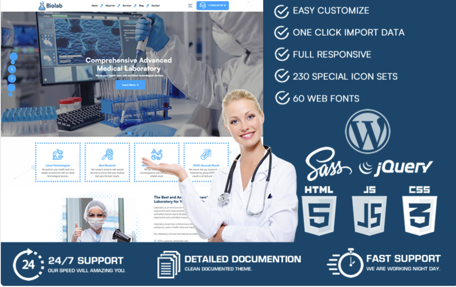 Biolab - Laboratory & Science Research WordPress Theme