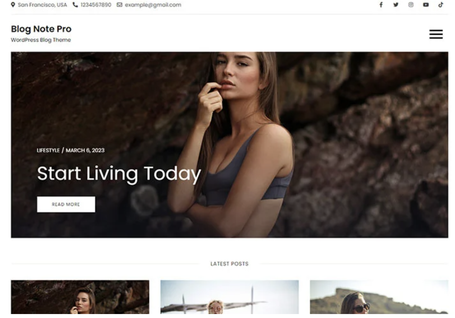 Blog Note Pro - Clean and Modern Blogging WordPress Theme