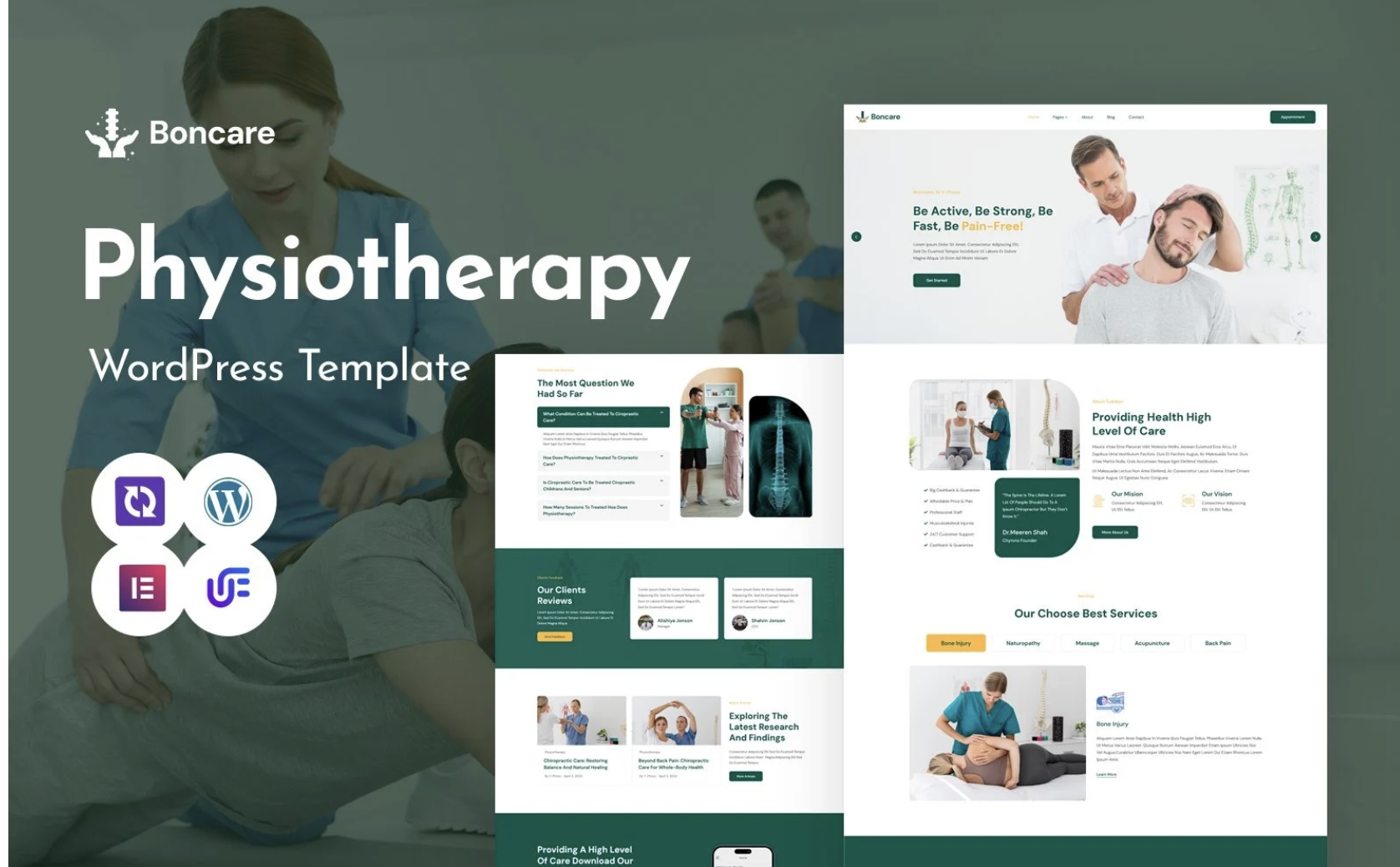 Boncare - Physiotherapy And Physical Therapy WordPress Elementor Theme