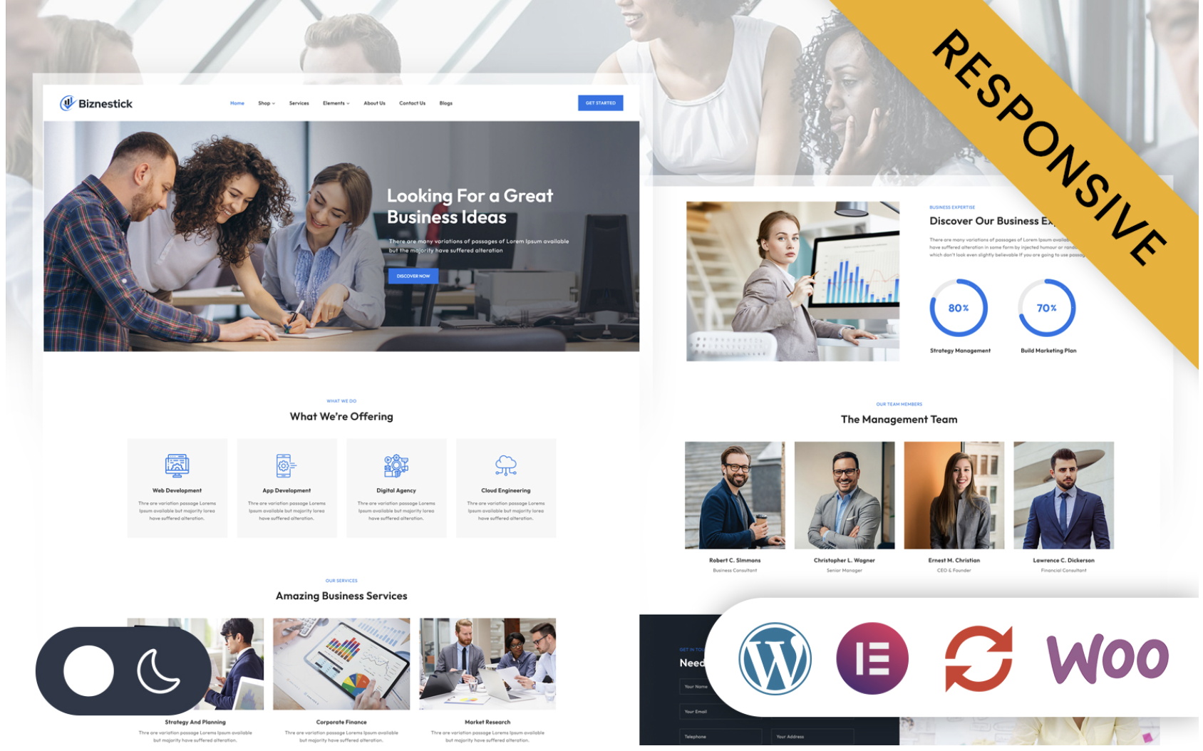 Biznestick - Corporate Business Elementor WordPress Responsive Theme